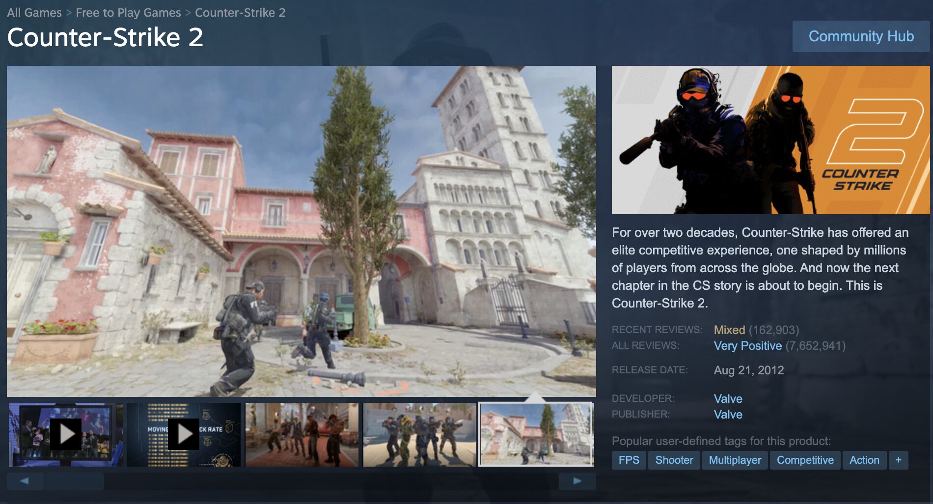 Counter-Strike 2 is out & available for free on Steam!