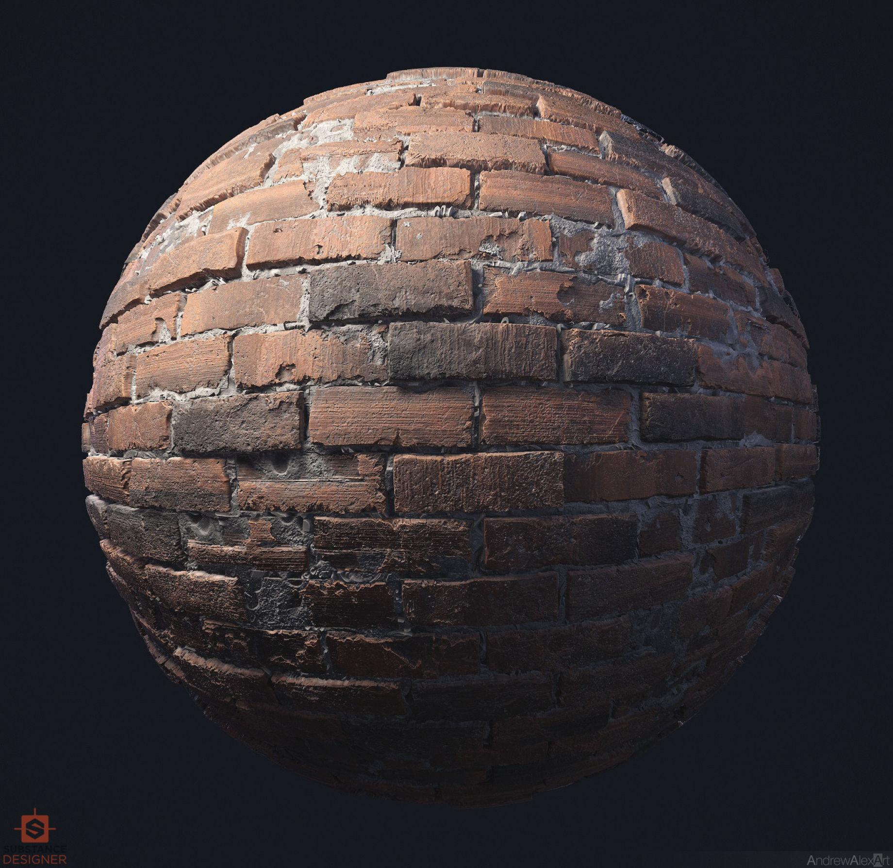 substance painter brick wall