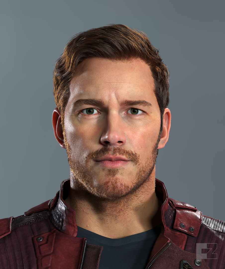 aryapratm: Chroma Character, Chris Pratt , Star Lord mask, with