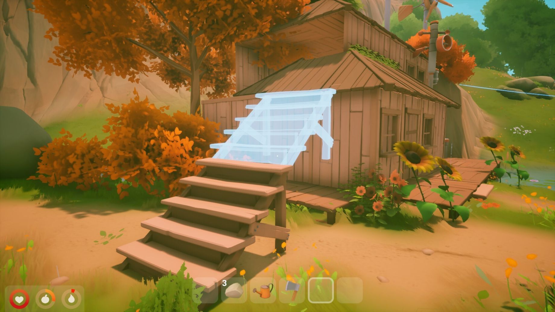 Solarpunk is a survival game set in an advanced world of floating isla