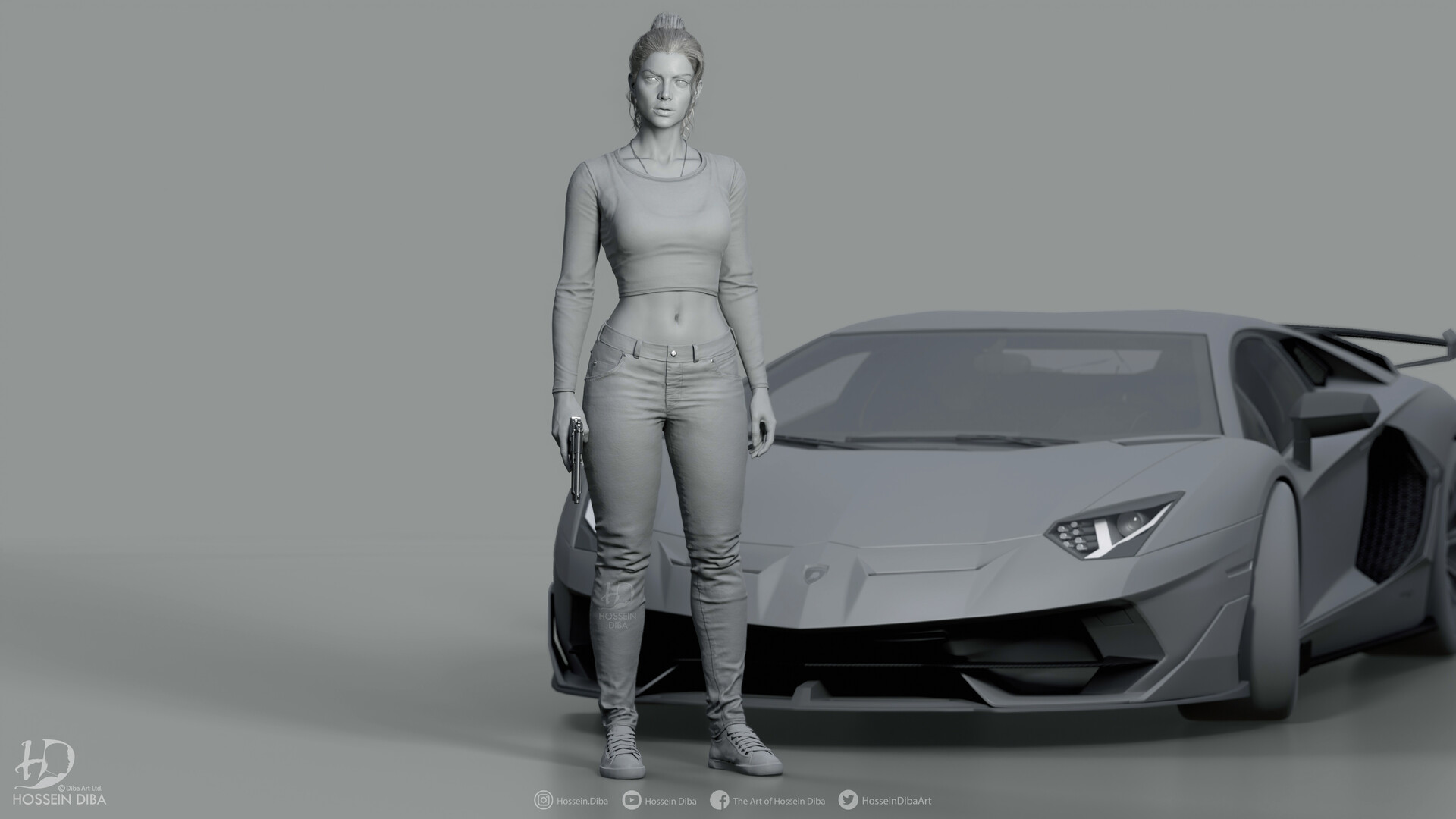 Creating Lucia - Hossein Diba's 3D Model of GTA 6's Female Protagonist 