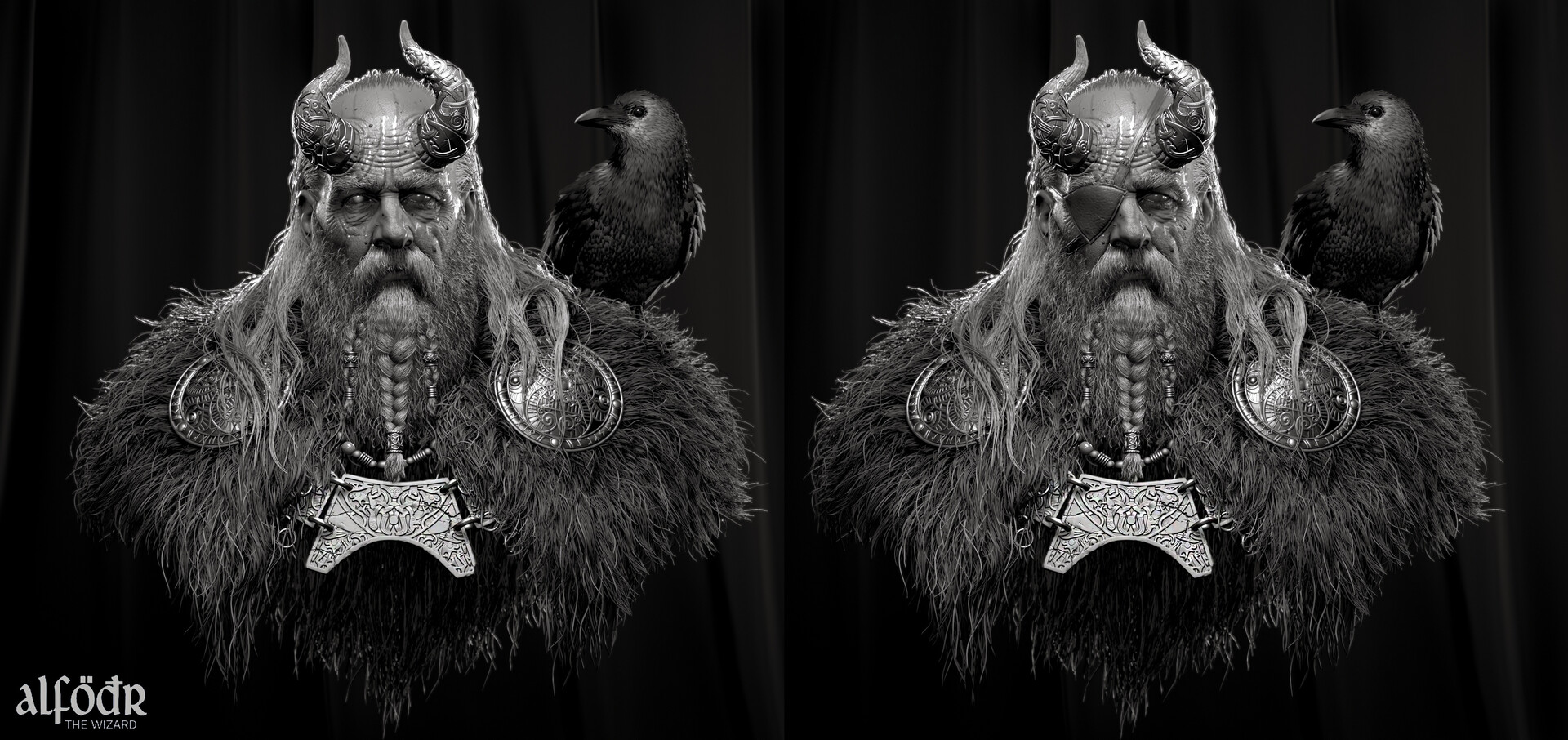 High-Poly Odin Model Inspired by God of War Ragnarök