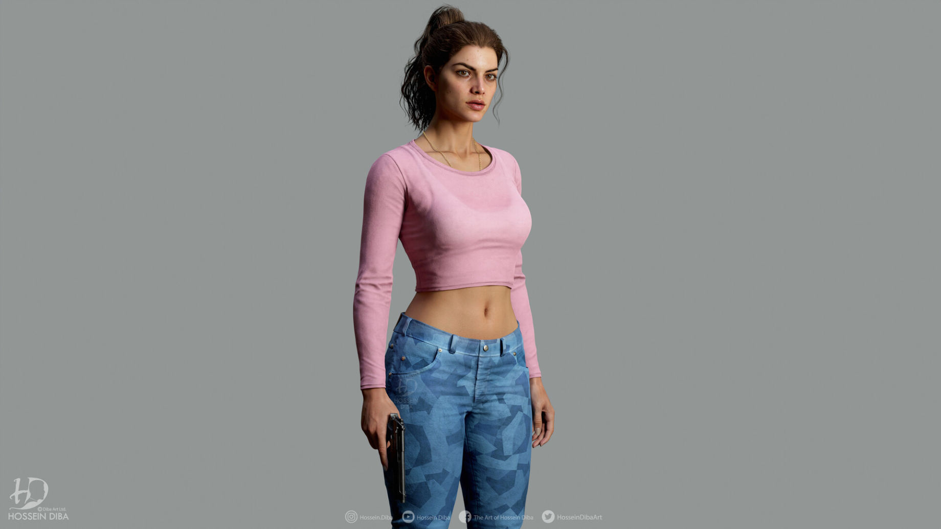 Creating Lucia - Hossein Diba's 3D Model of GTA 6's Female Protagonist 