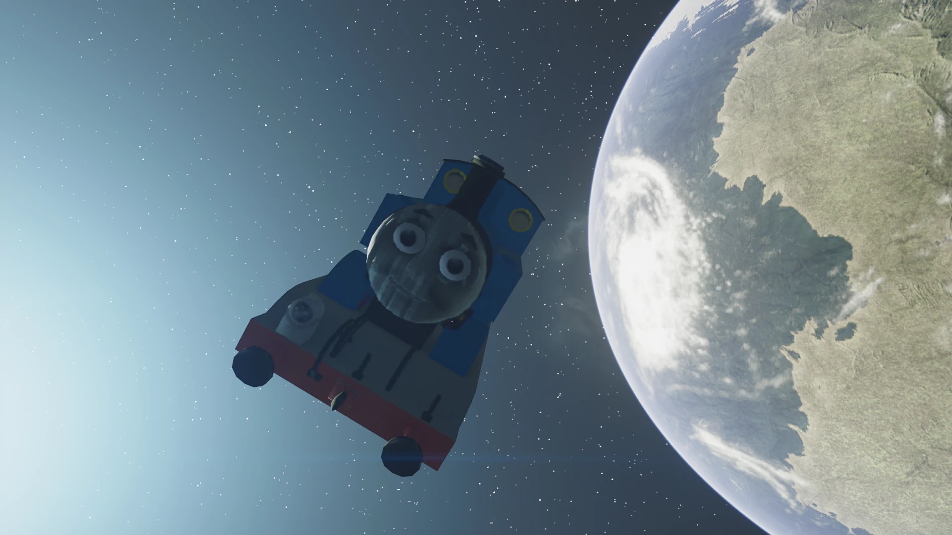 Starfield mod turns Vasco into Thomas the Tank Engine