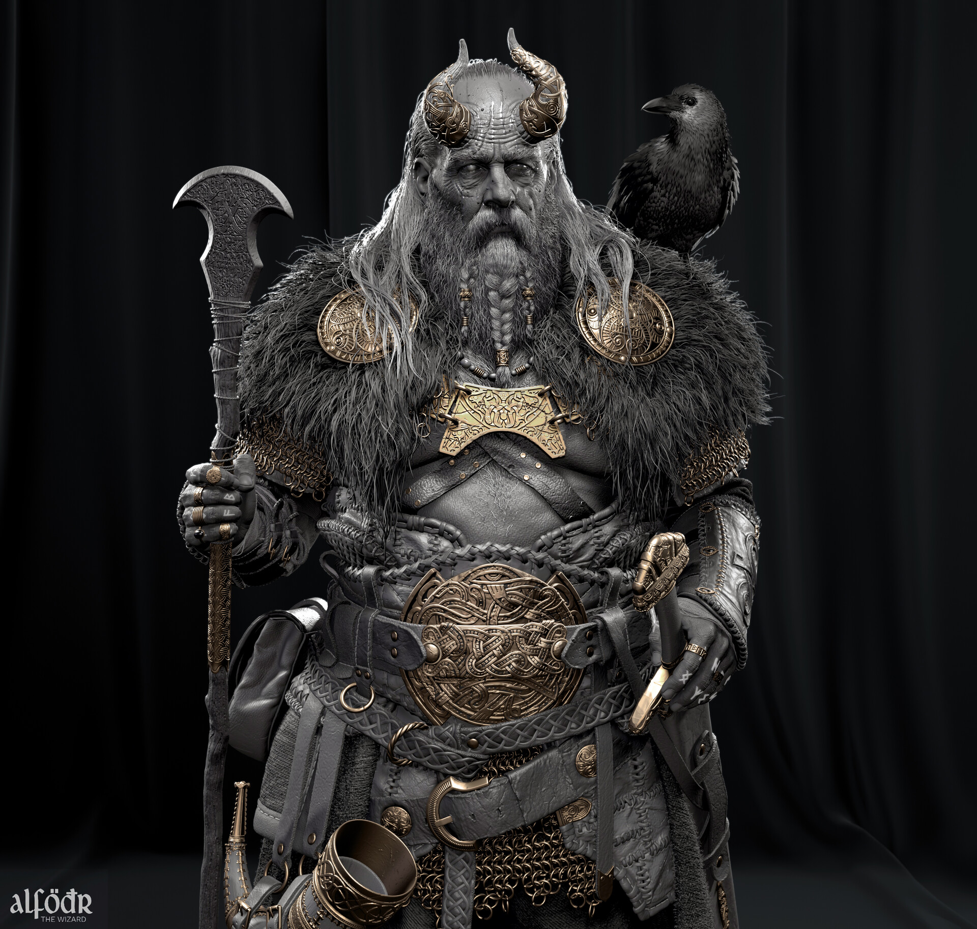 Young Odin Concept Art - God of War Ragnarök Art Gallery