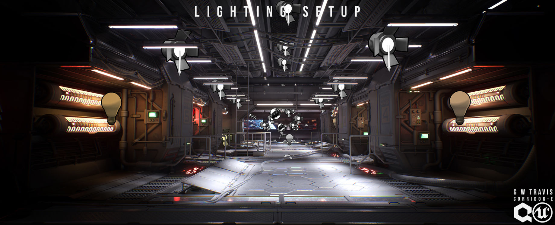 Sci-Fi Ambience: Explore the Futuristic Ambiance of the Space Station Hangar,  Your Spaceship Awaits 