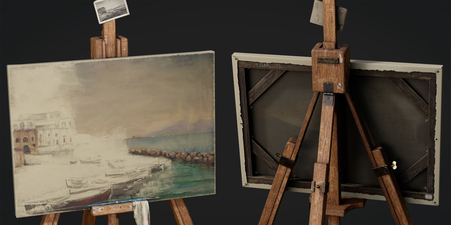 ArtStation - Artist set with easel