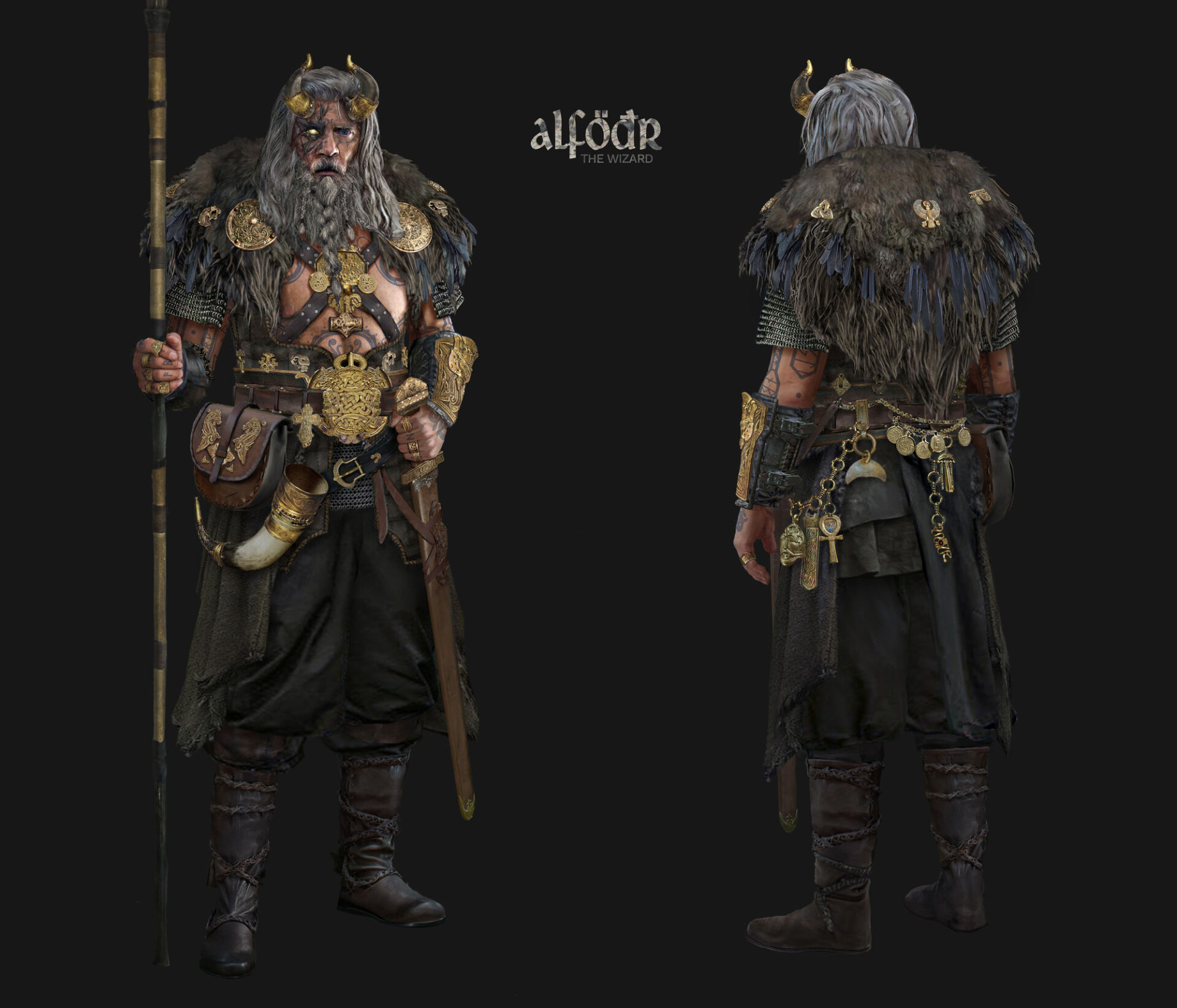 High-Poly Odin Model Inspired by God of War Ragnarök