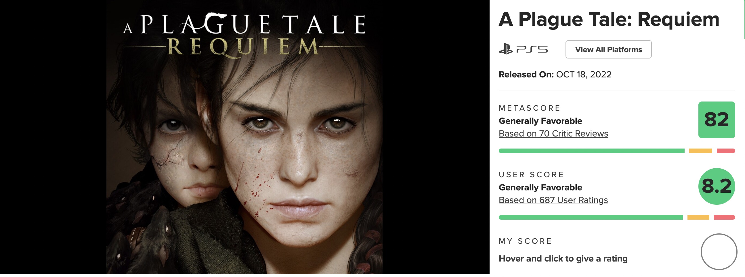 Games Like 'A Plague Tale: Requiem' to Play Next - Metacritic
