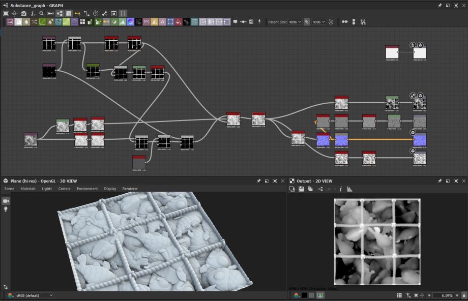 Making a Stylized Fishing Net Material in ZBrush & Substance 3D