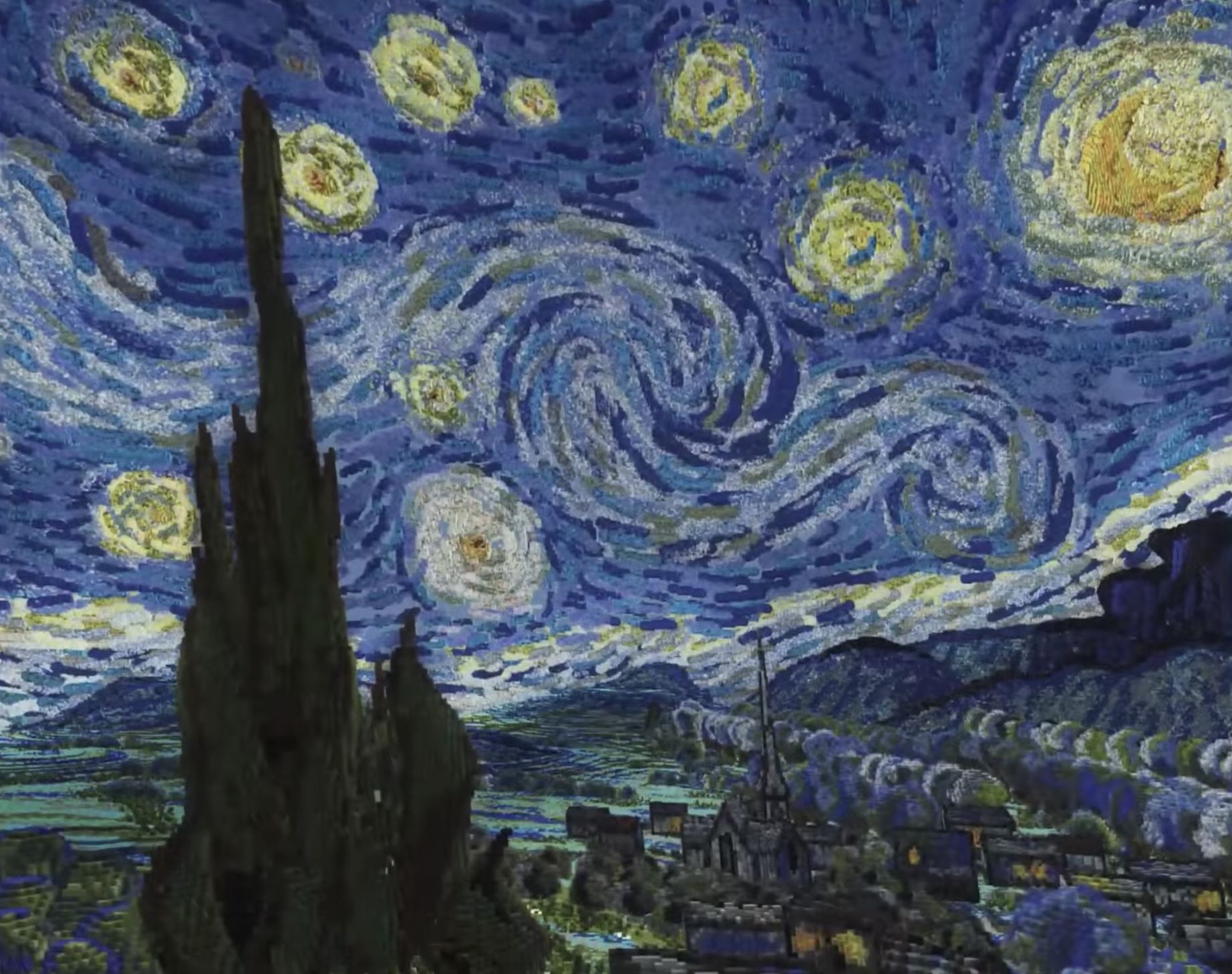 Картина Ван Гога в МАЙНКРАФТЕ