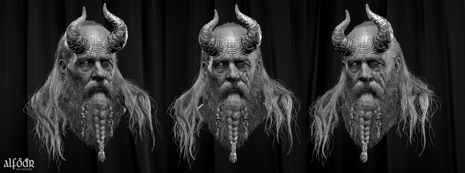 High-Poly Odin Model Inspired by God of War Ragnarök