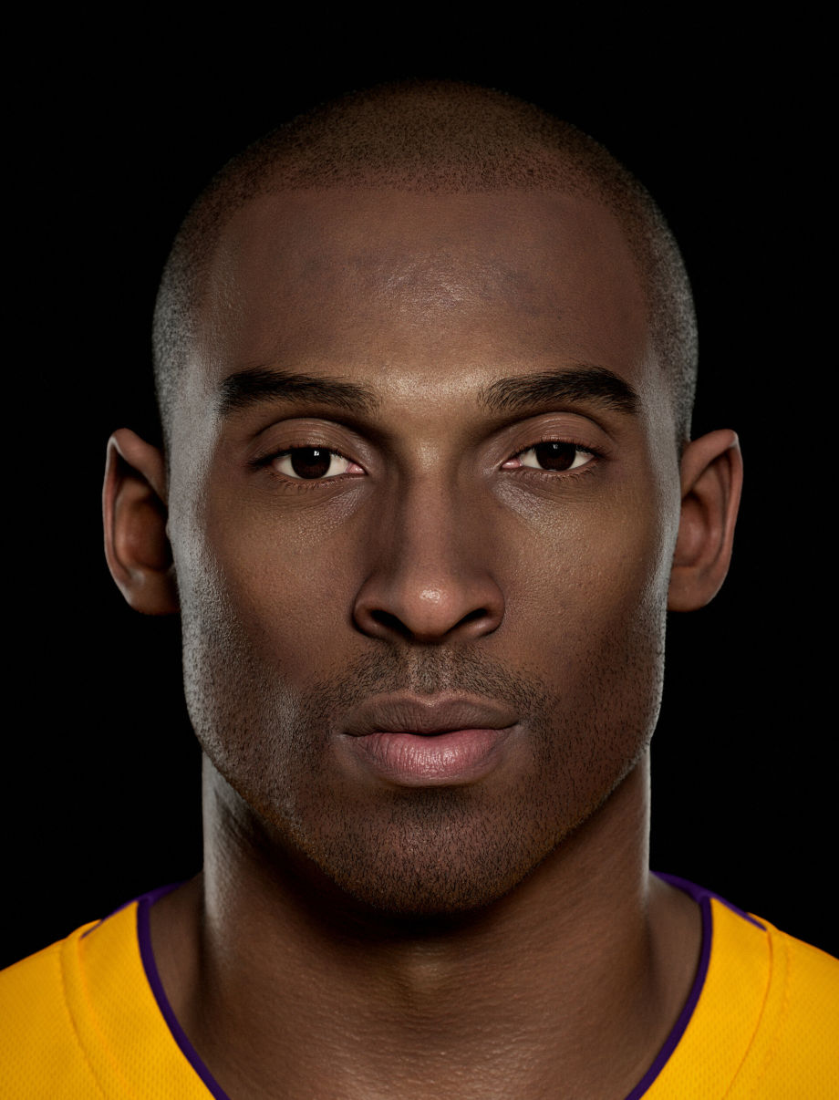 A Realistic 3D Portrait of Kobe Bryant