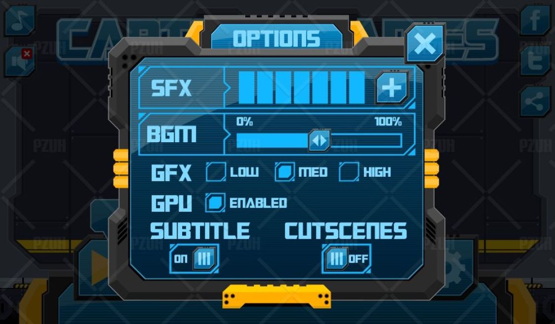 Racing Game UI Pack, 2D Icons