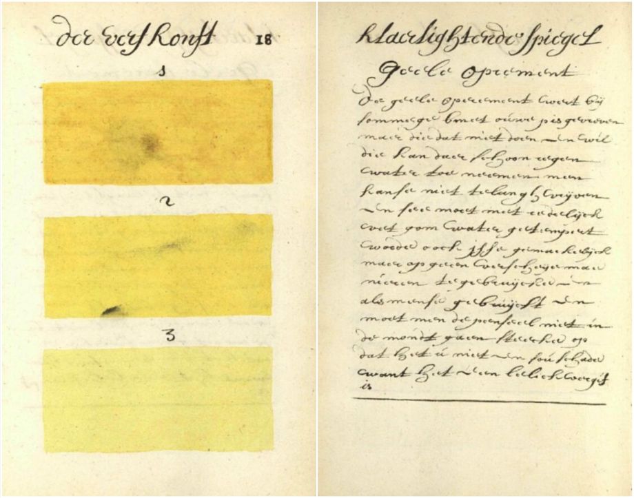 French researchers have unearthed a 800 page masterpiece written in 1692.  It's a fully illustrated guide to color theory. Only one copy was ever  created, and even when originally written, very few