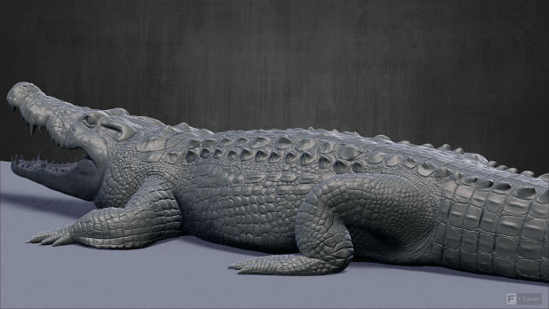 Modeling and Texturing a Realistic Crocodile in 3D