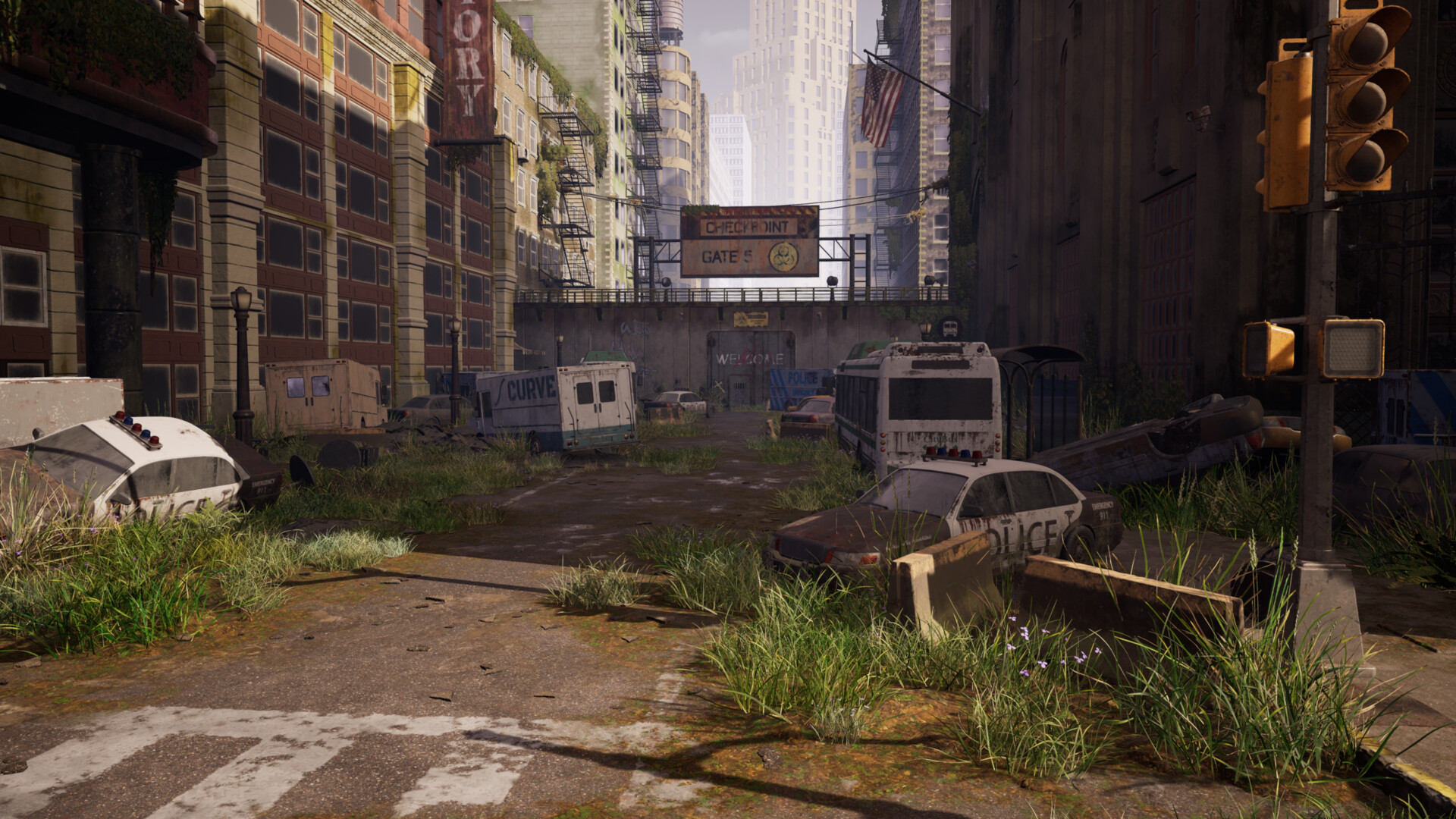 An Abandoned City Environment Made in Unreal Engine 5