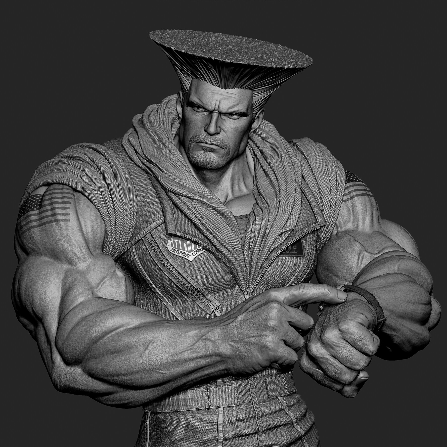 Street Fighter 6's Guile Reimagined as a Collectible Figurine in 3D