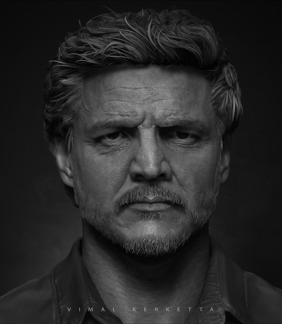 Pedro Pascal as The Last of Us' Joel Sculpted in 3D