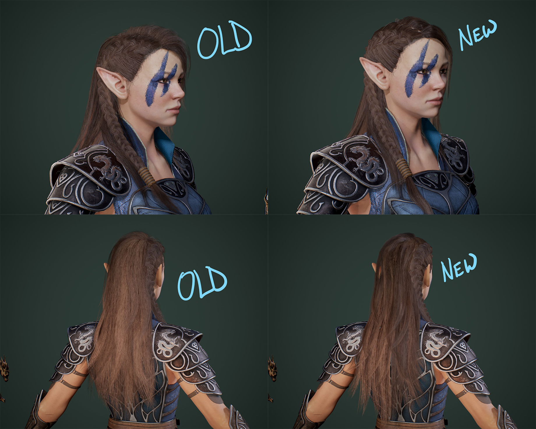 New Blood Elf Female Character Customizations - Necklaces, Hairstyles,  Earrings, Ear Size : r/wow