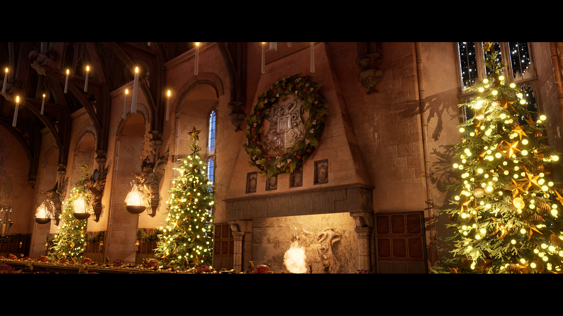 Christmas at Hogwarts Great Hall 🎄 ☃ Harry Potter Inspired