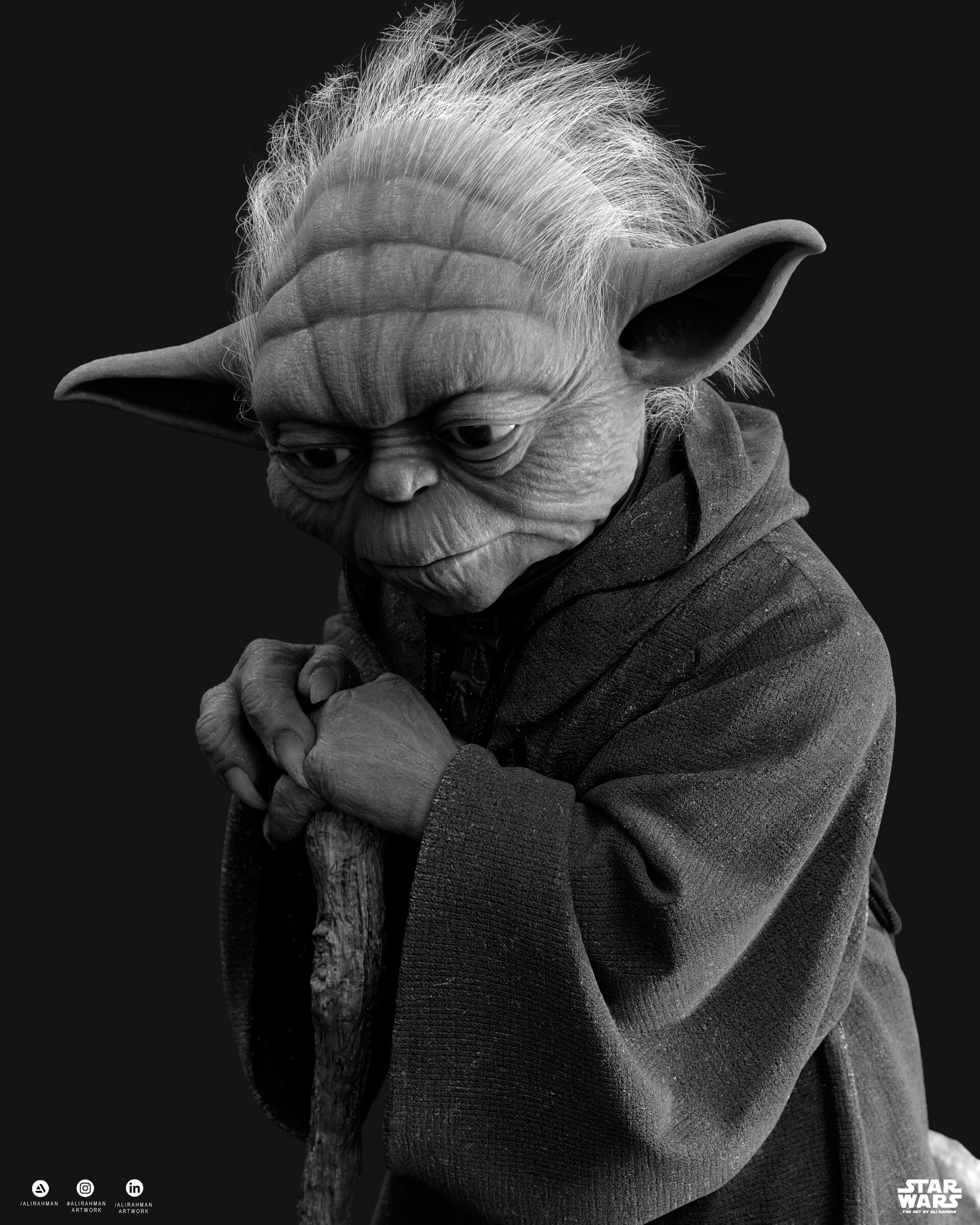 Maitre Yoda - Star Wars - Tableau pop-art - Romaric Artiste