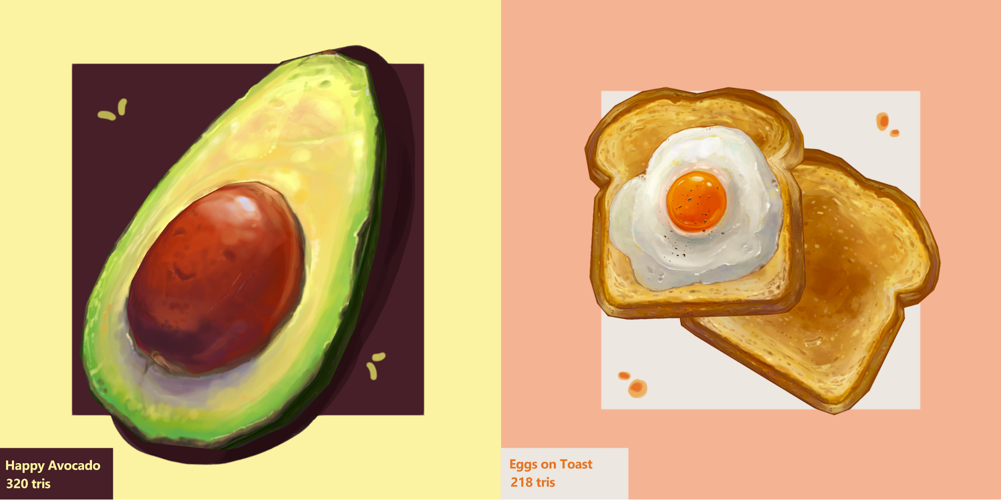 3d food painting