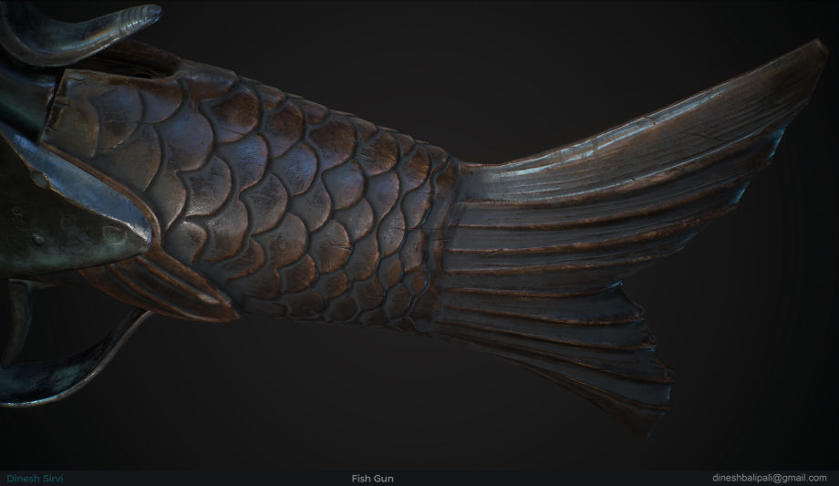 Check Out This Fish Gun Made in ZBrush, Maya & Substance 3D Painter