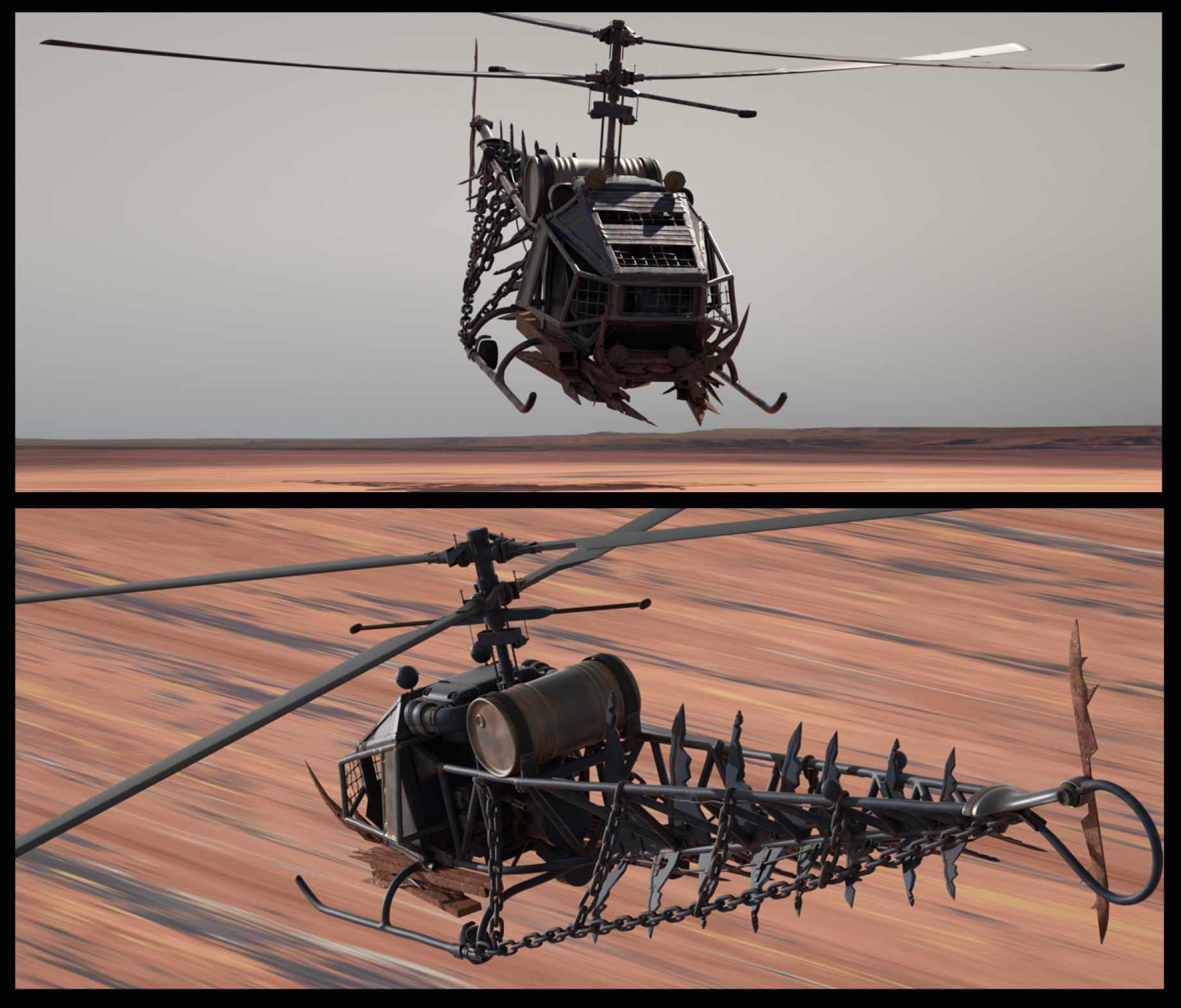 Working On An Apocalyptic Helicopter With A Concept Art Technique