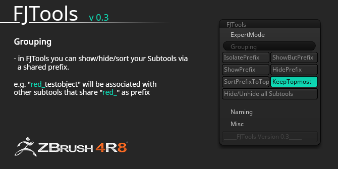 zbrush 4r8 show all subtools