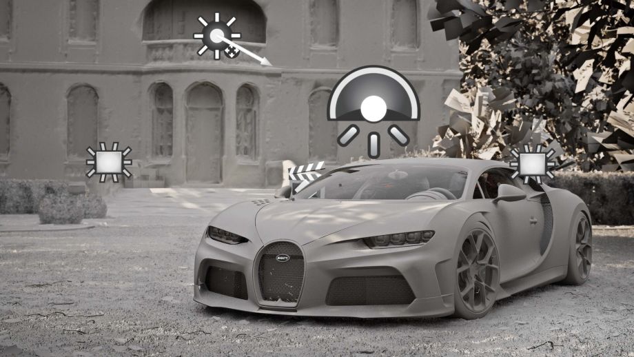 A Realistic Bugatti Rendered in Unreal Engine 5