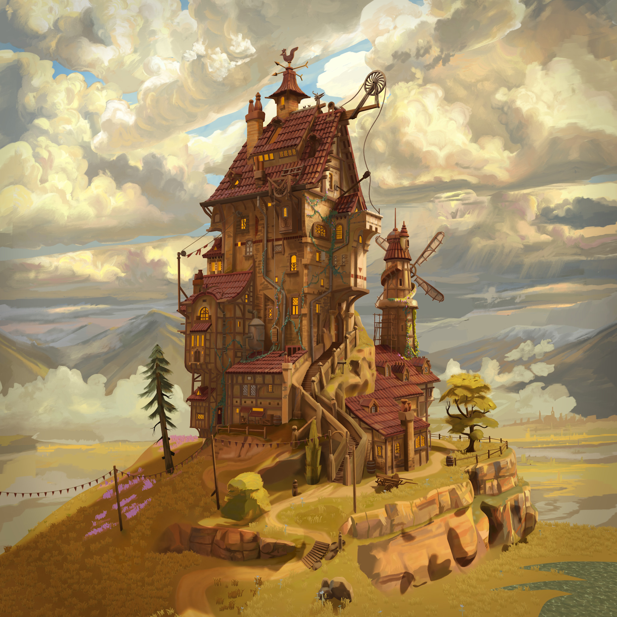 fantasy house concept art