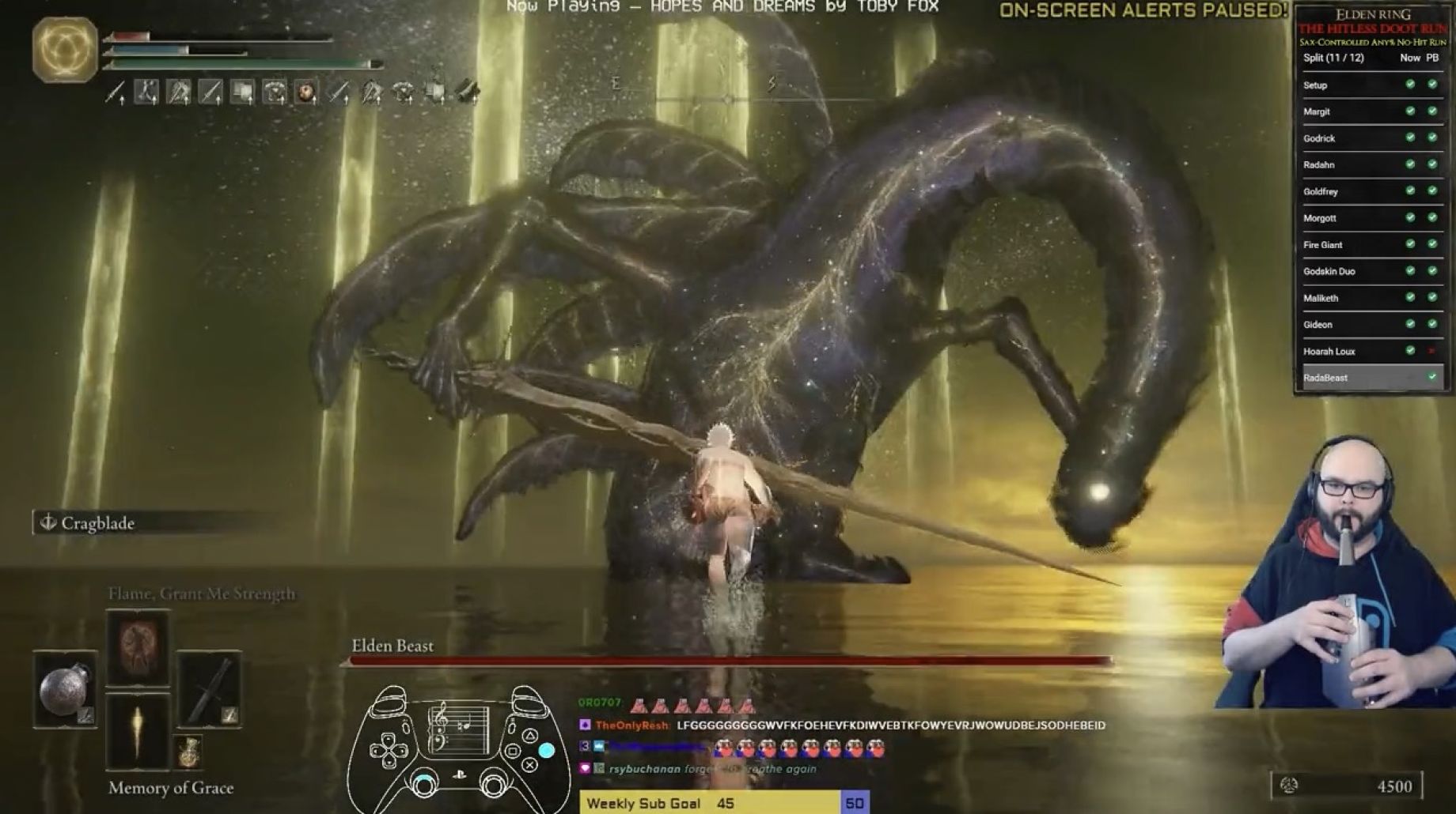 Streamer Beats Elden Ring in No-Hit Saxophone Run