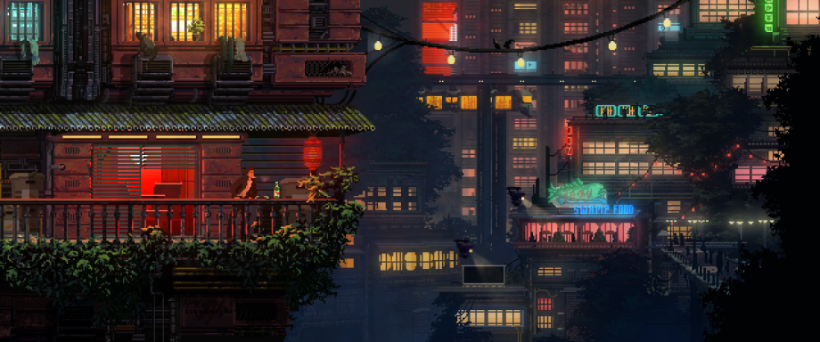 2D Pixel Art CYBERPUNK Backgrounds, 2D Building