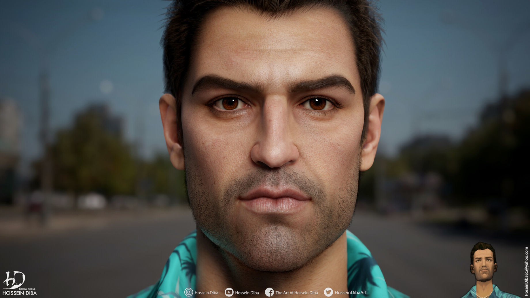 Artist turns old GTA characters into lifelike 3D models