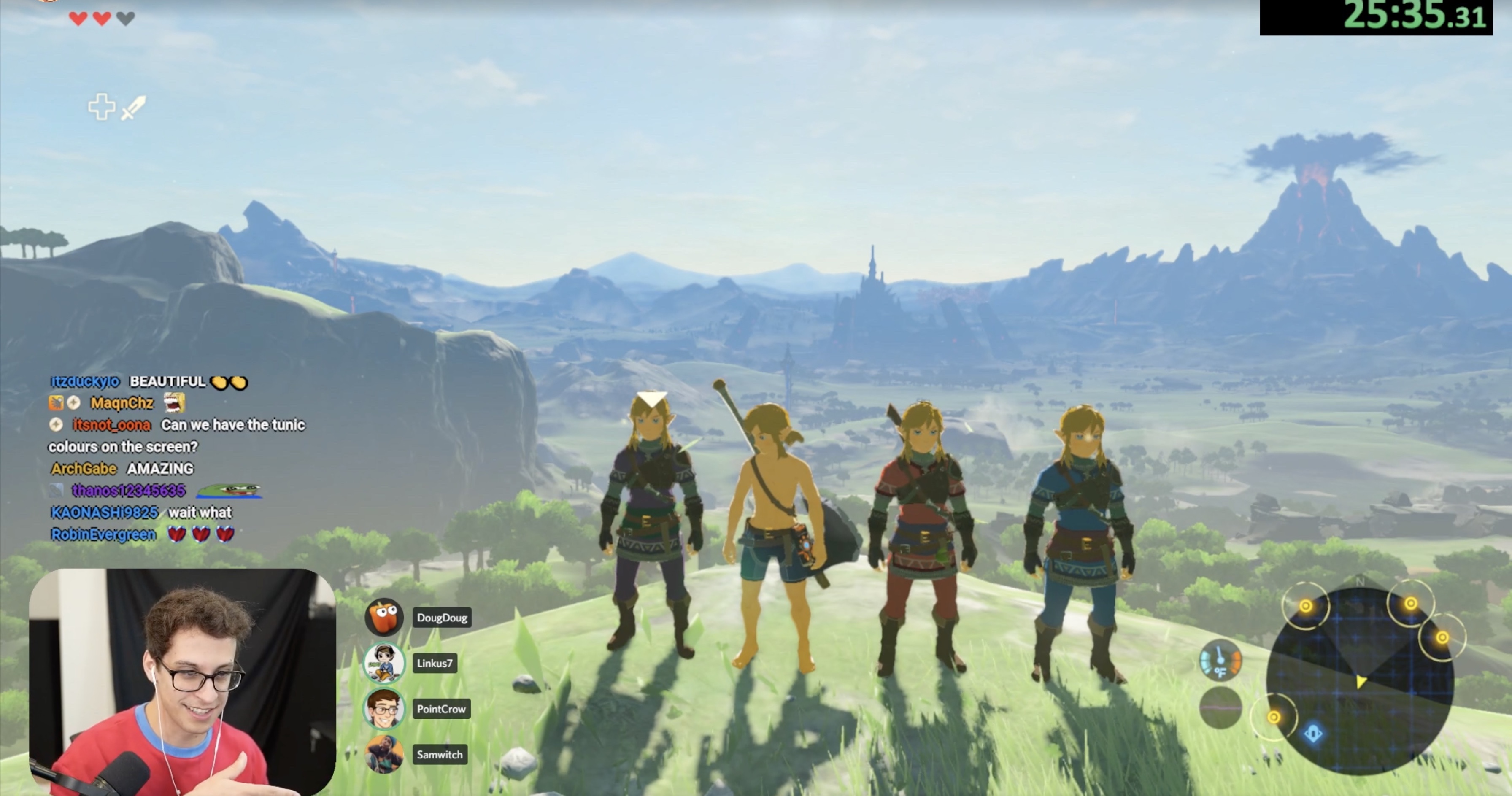 Zelda: Breath of the Wild split screen multiplayer mod shown in