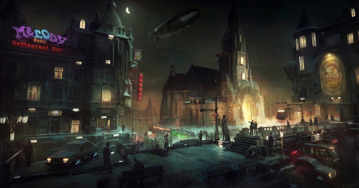 Dieselpunk Concept Art: Establishing Visual Hierachy & Lighting