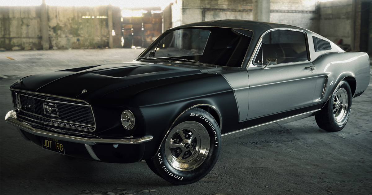Creating a 1968 Ford Mustang in 3ds Max and Corona Renderer