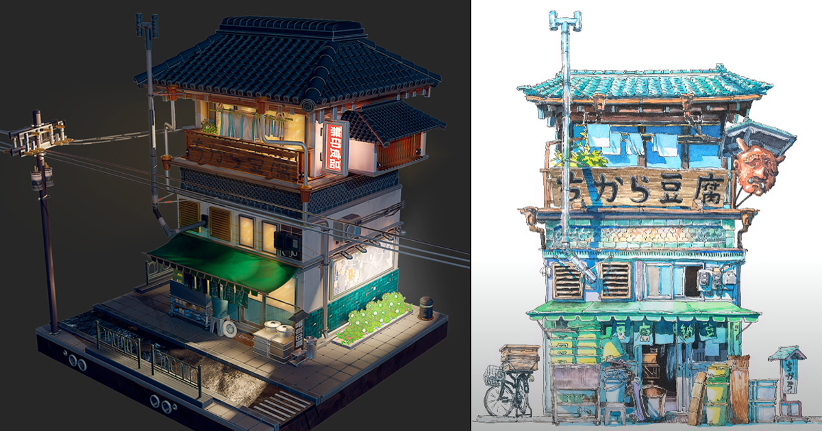 Creating a Stylized Japanese Storefront Diorama