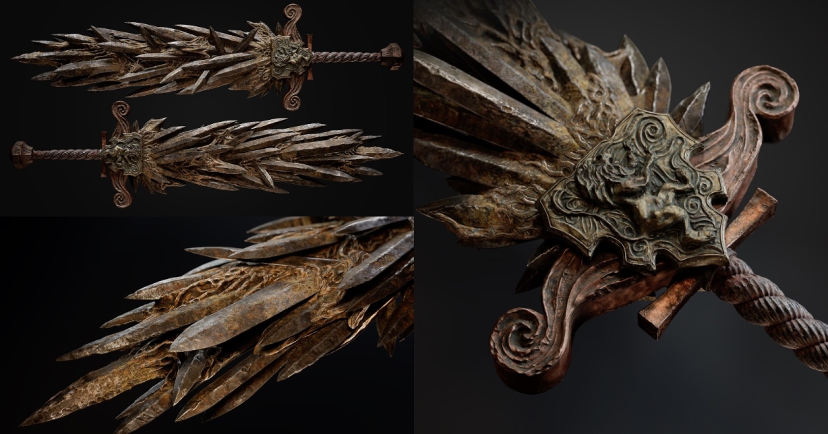 Elden Ring S Grafted Blade Sword Recreated In Substance 3D   Contain 1200x630 