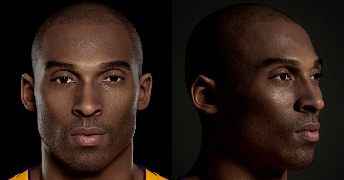 A Realistic 3D Portrait of Kobe Bryant