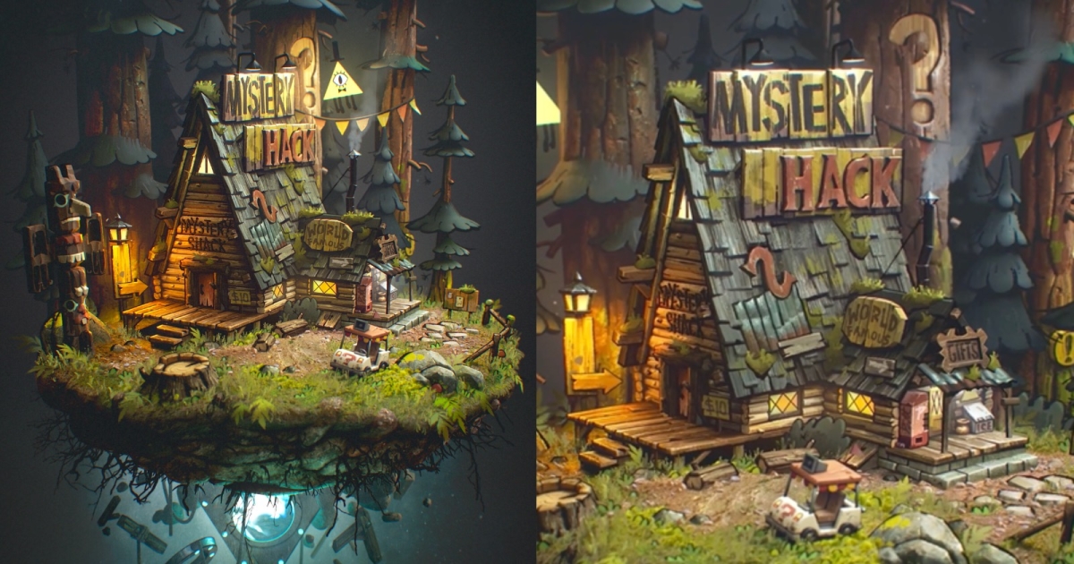 Mystery Shack 3D - Gravity Falls - Finished Projects - Blender Artists  Community