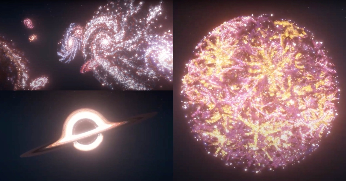 Entire planets, black holes, and galaxies recreated in Minecraft