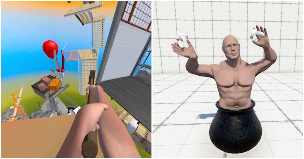 Bennett Foddy's Getting Over It Recreated in VR Using Unity