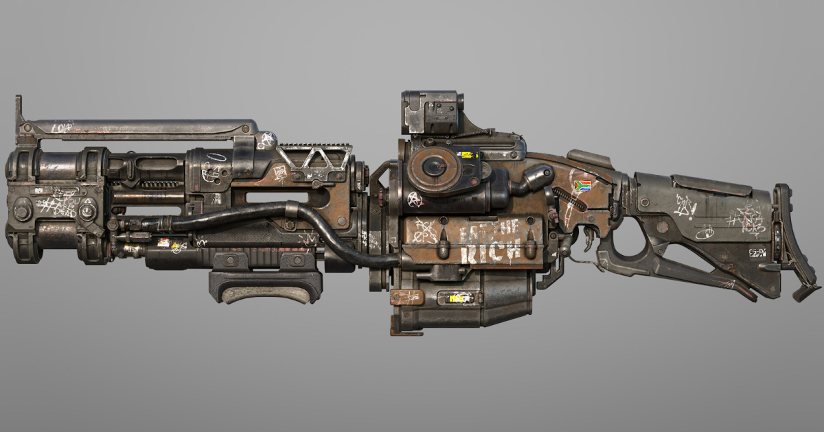 Death Spreader: A Futuristic Gun Design Made In Maya & Substance 3d