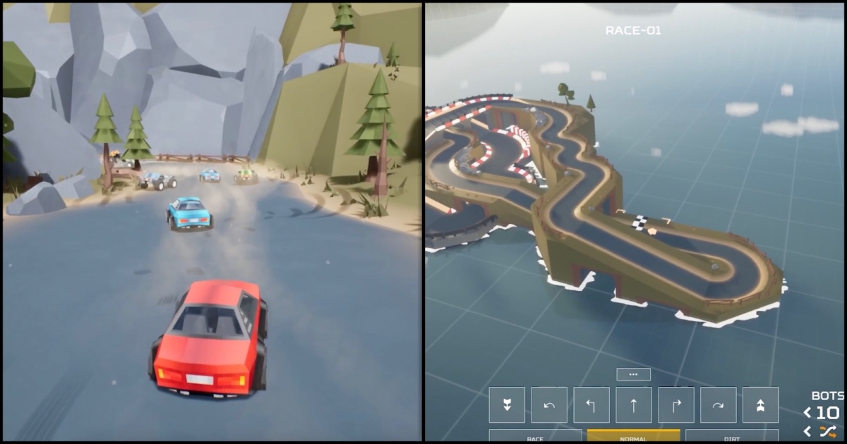 Low Poly Racing Game Being Developed With Blender & Unreal Engine