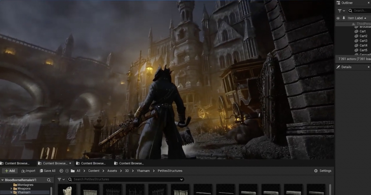 I decided to remake Bloodborne from scratch on Unreal Engine 5 since Sony  doesn't want to do it. It might take a little while though : r/bloodborne