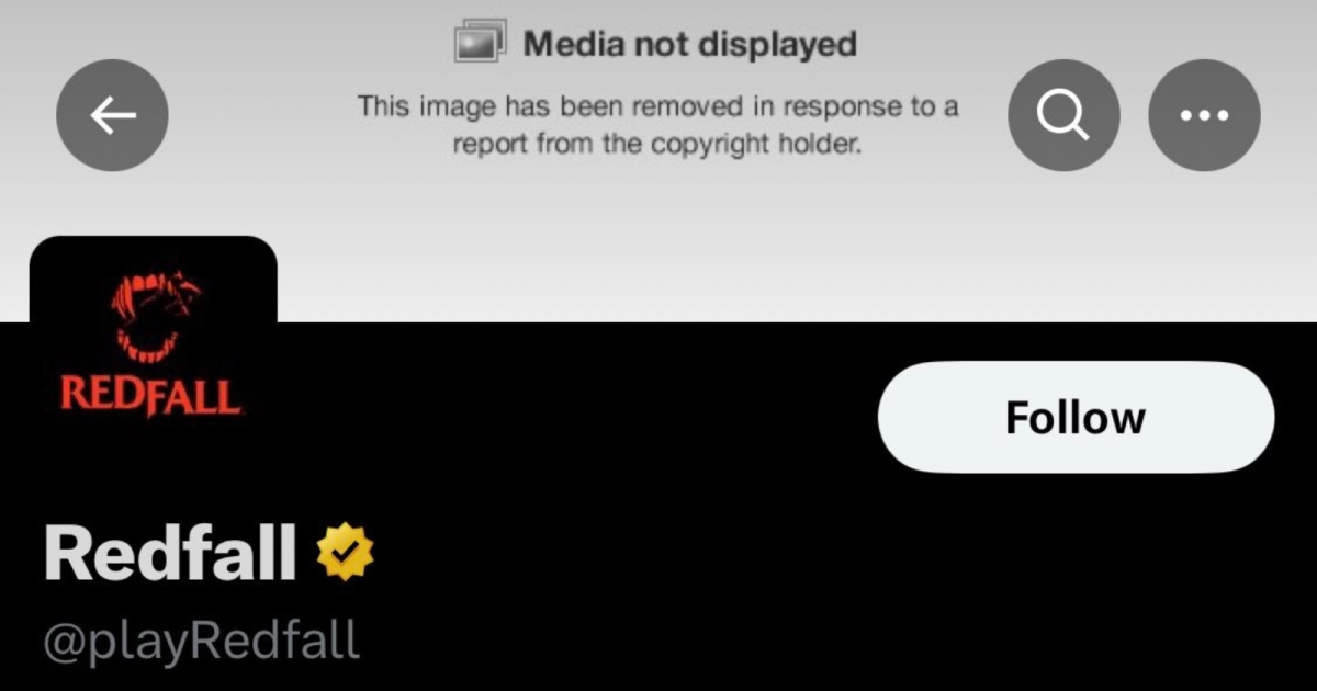 Bethesda Accidentally Copyright Claims Official Redfall Twitter Banner