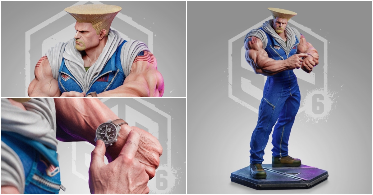Street Fighter 6's Guile Reimagined as a Collectible Figurine in 3D
