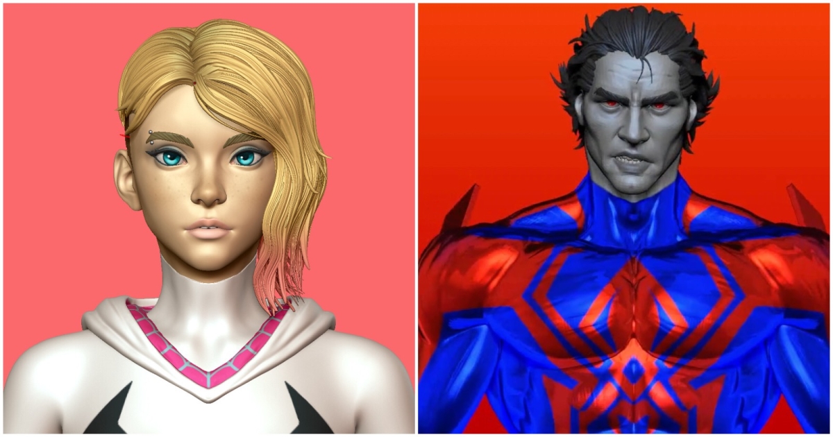 Stylized 3D Sculpts of Spider-Man Across the Spider-Verse's Characters